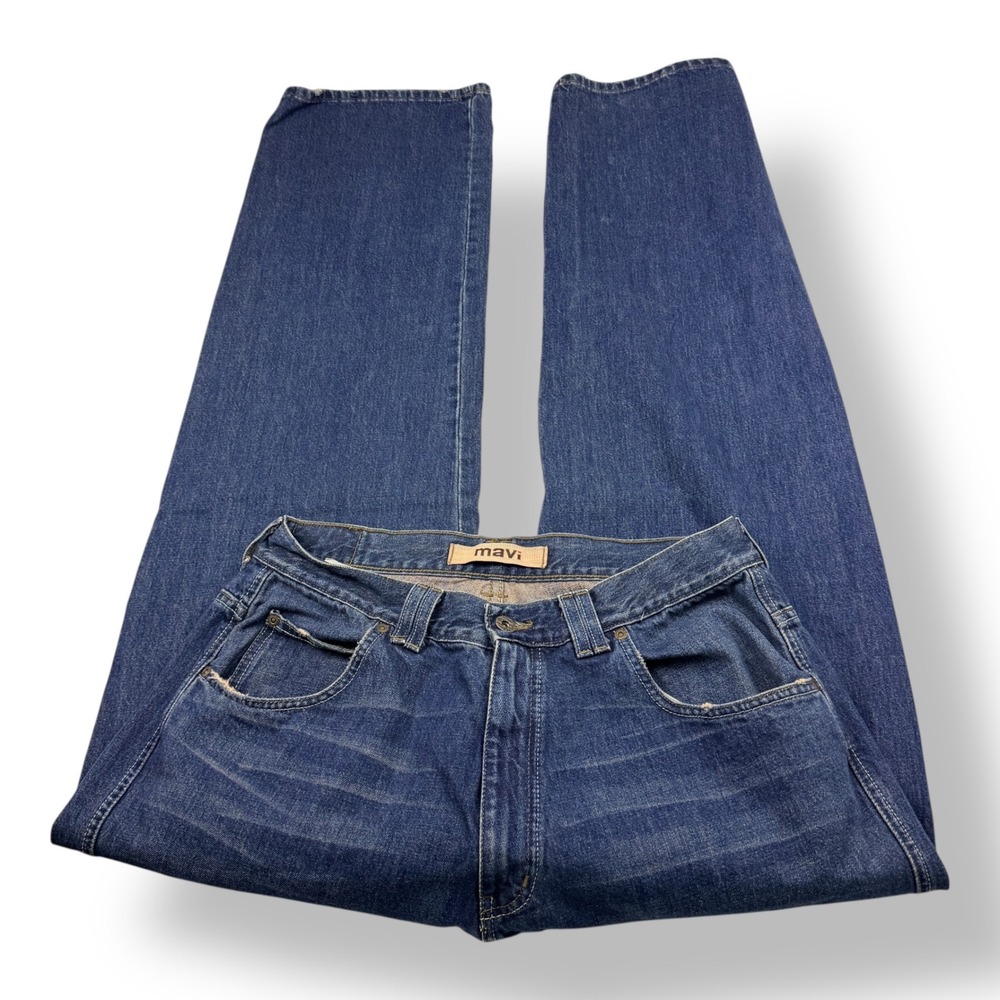 Mavi Max 170 Mens Wide Full Leg Baggy Jeans Dark Wash‎ Blue 34x34 Vintage Turkey